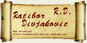 Ratibor Divjaković vizit kartica